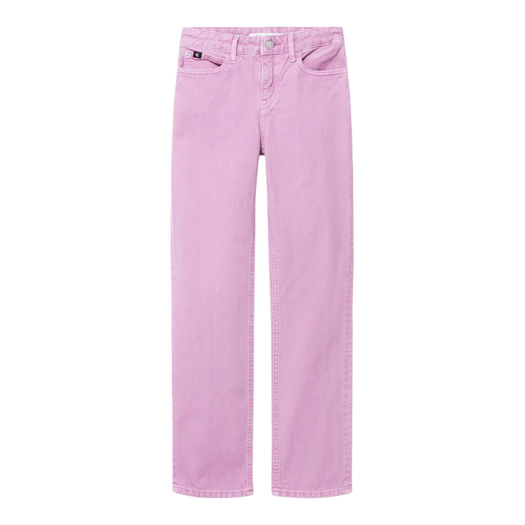 Calvin Klein Jeans Tinta Unita con Logo per Bambina IG0IG01886VDR GLICINE CALVIN KLEIN 