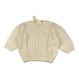 ELISABETTA FRANCHI maglia girocollo tinta unita con ricami Panna per Bambina EFMA140X PANNA ELISABETTA FRANCHI 