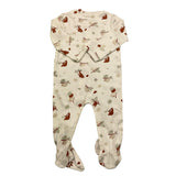 LOSAN tutina manica lunga tinta unita con stampe in contrasto Panna per Neonato 51022986017003 PANNA LOSAN 