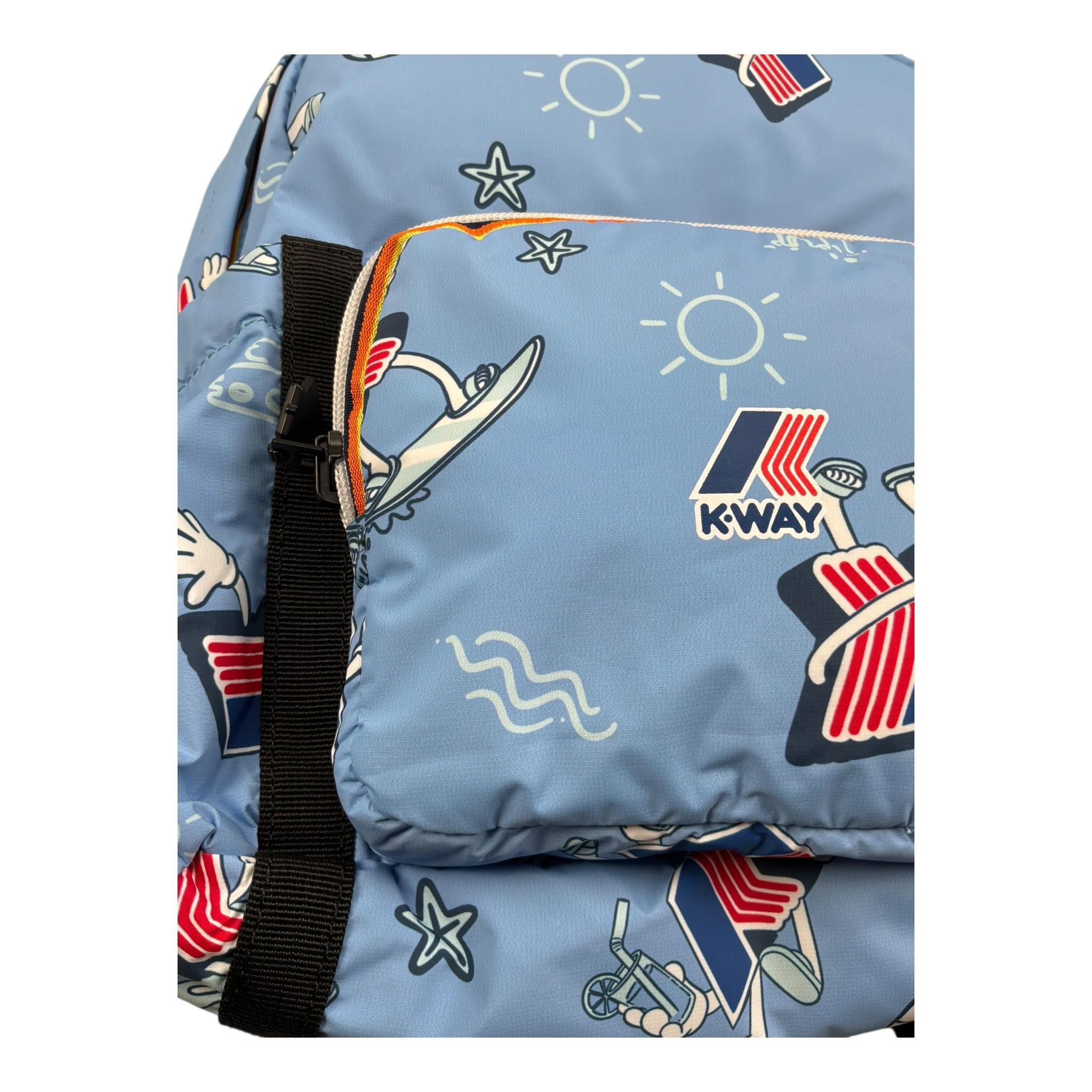 K-Way Zaio Tinta Unita con Stampe per Bambino K5123SW AZZURRO K-WAY 