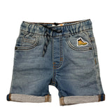 Timberland Bermuda In Denim Tinta Unita con Elastico In Vita per Neonato 22471 BLU TIMBERLAND 