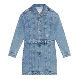 GUESS abito in denim tinta unita manica lunga Azzurro per Bambina J4YK26D4WF0X AZZURRO GUESS 