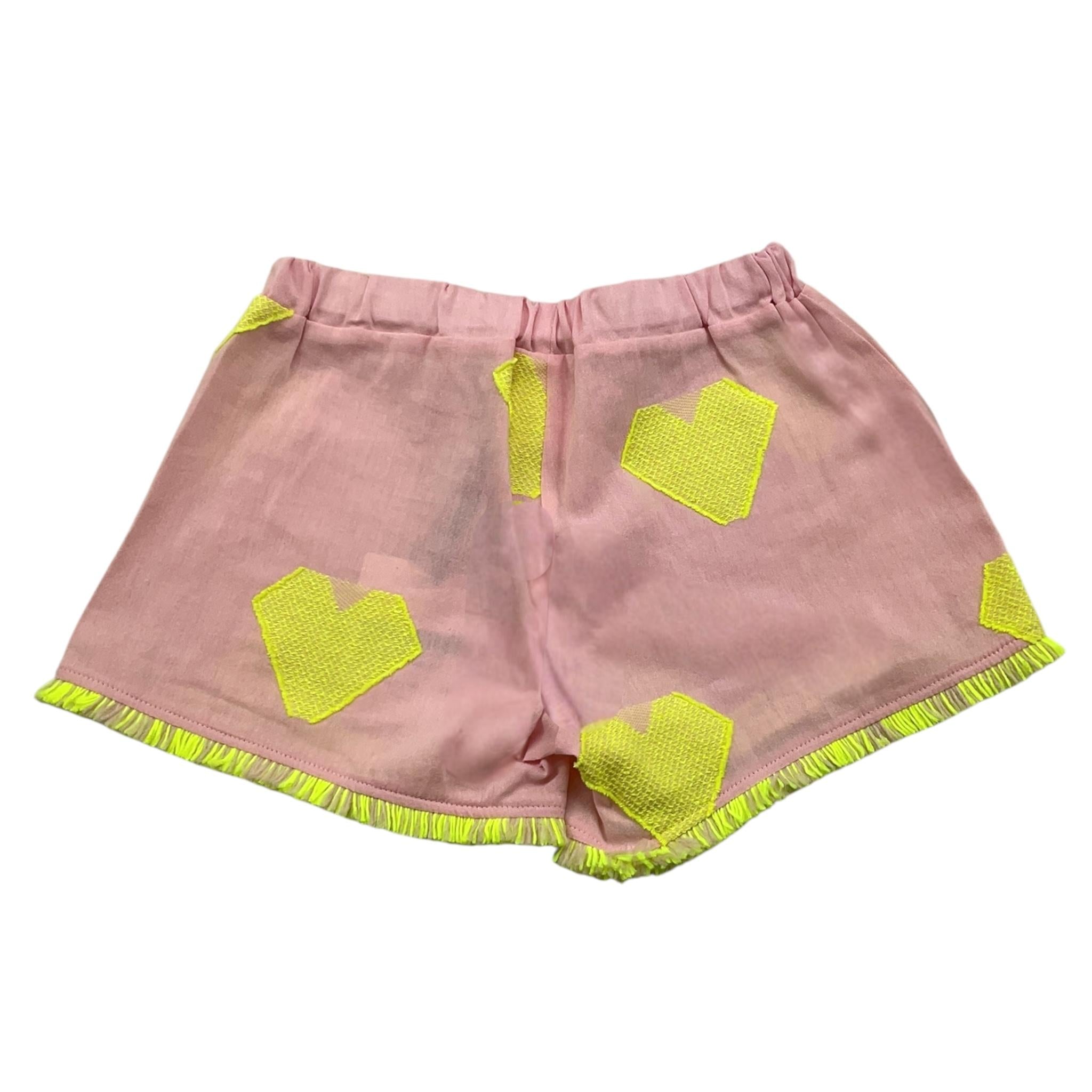 Piccola Ludo Short Tinta Unita con Fantasia per Bambina BS10WB030 ROSA PICCOLA LUDO 