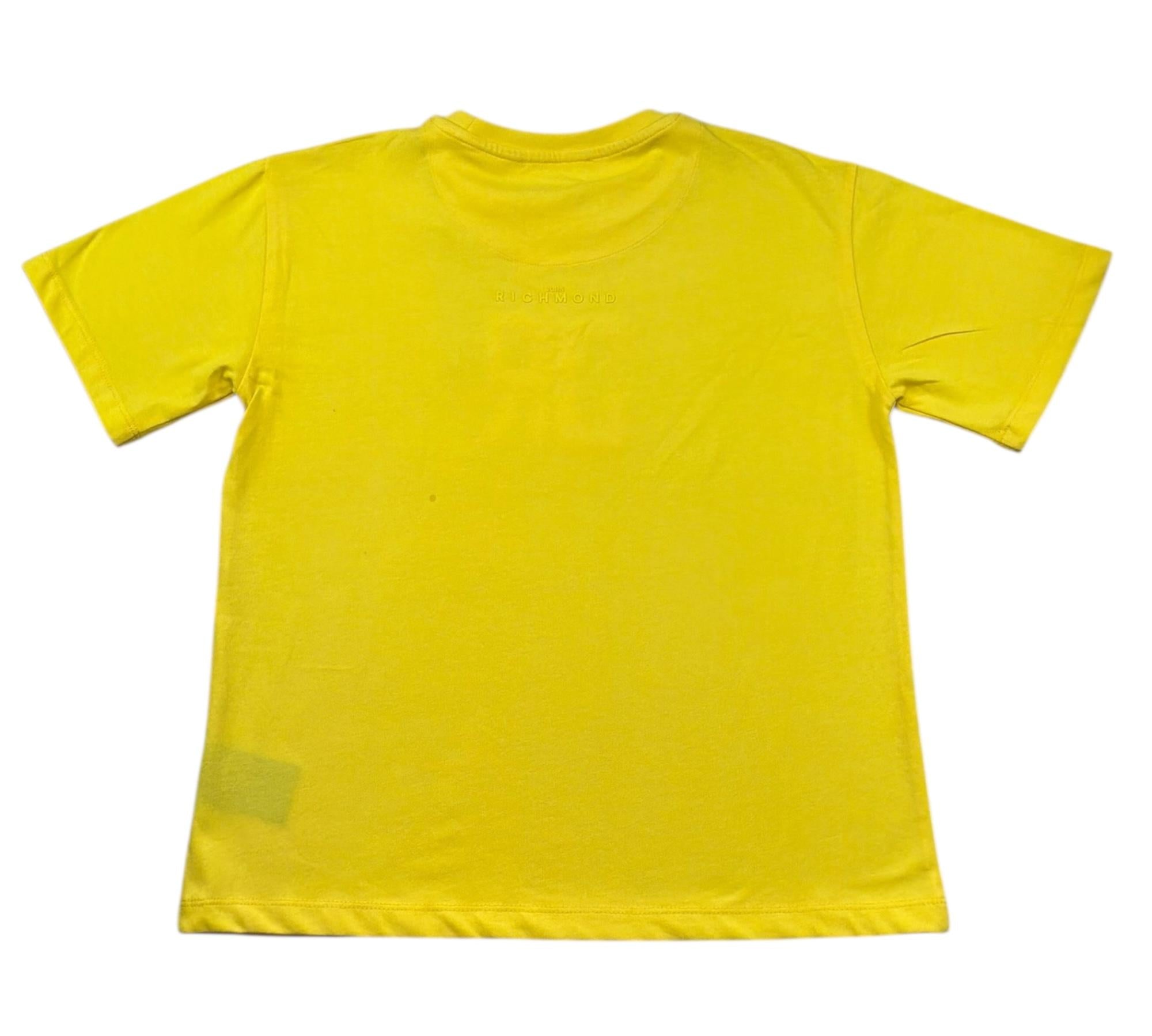 John Richmond T-Shirt Girocollo Tinta Unita con Stampa per Bambino RBP26006TS GIALLO JOHN RICHMOND 