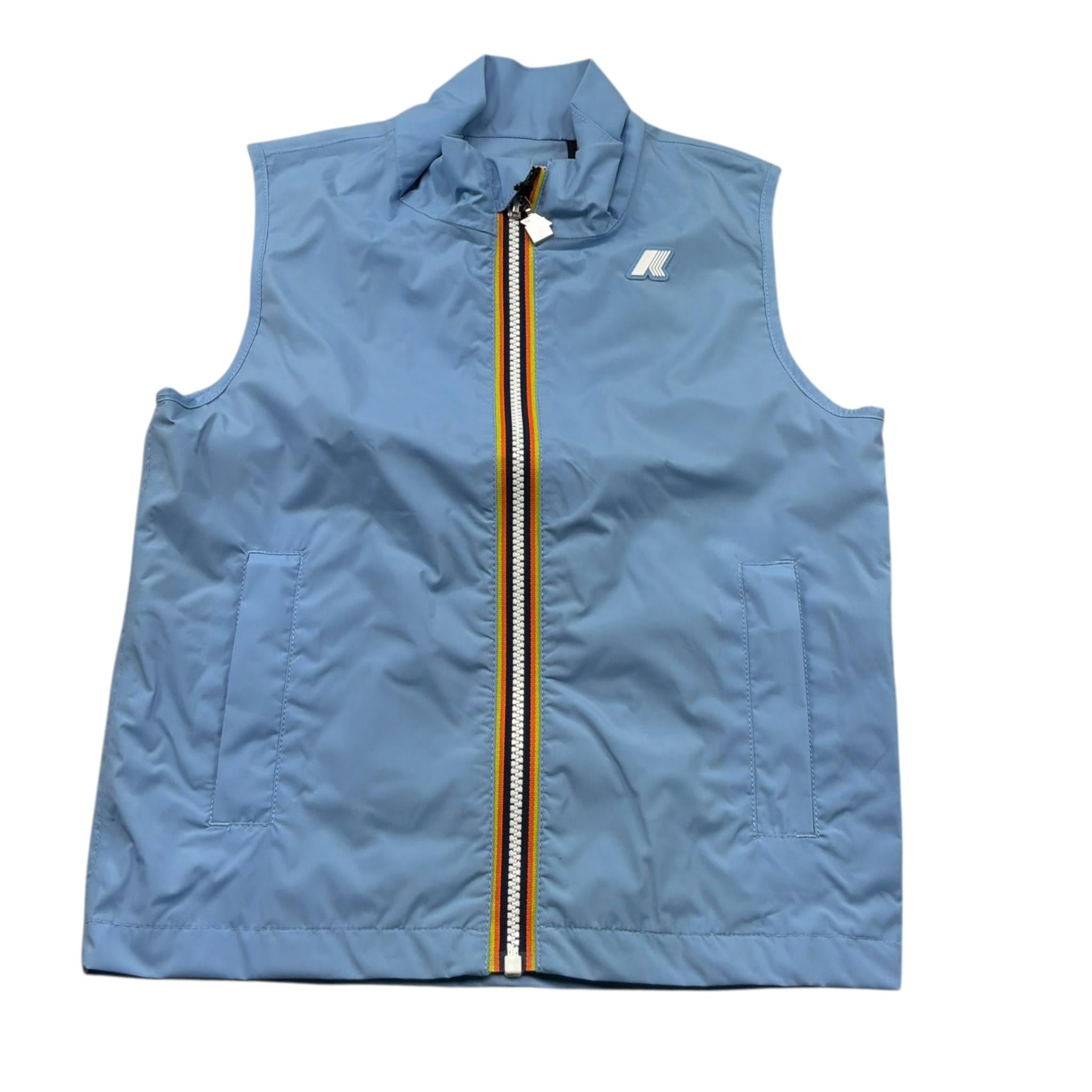 K-Way Giubbino Tinta Unita Modello Smanicato con Zip per Bambino K41336W AZZURRO K-WAY 