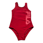 Fila Costume Intero Tinta Unita con Logo per Bambina FAK0423 ROSSO FILA 