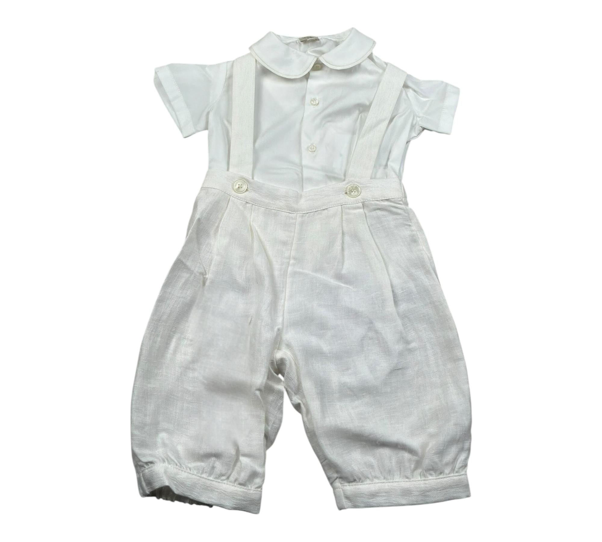 Il Gufo Completo 2 Pezzi Camicie-Salopette per Neonato PATDP521L0014 PANNA IL GUFO 