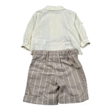 Pure Firenze Completo 2 Pezzi Camicia-Bermuda per Neonato PC03310 BEIGE PURE FIRENZE 