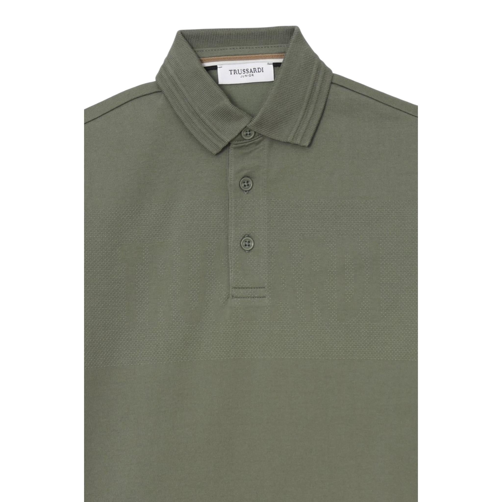 Trussardi Polo Mezza Manica Tinta Unita per Bambino TBP25128PO VERDE TRUSSARDI 