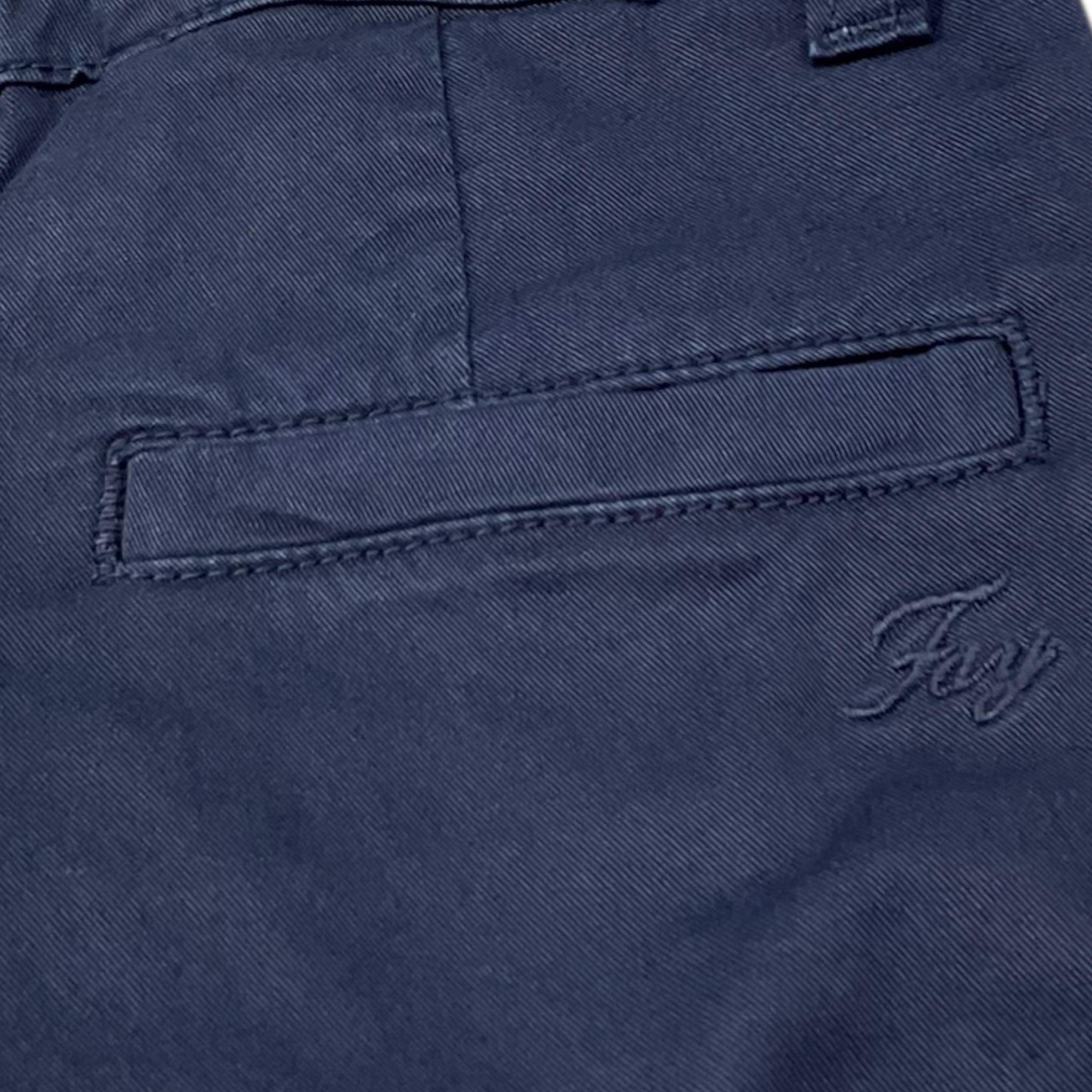 Fay Pantalone Tinta Unita con Girovita Regolabile per Neonato NUG8038 BLU FAY 