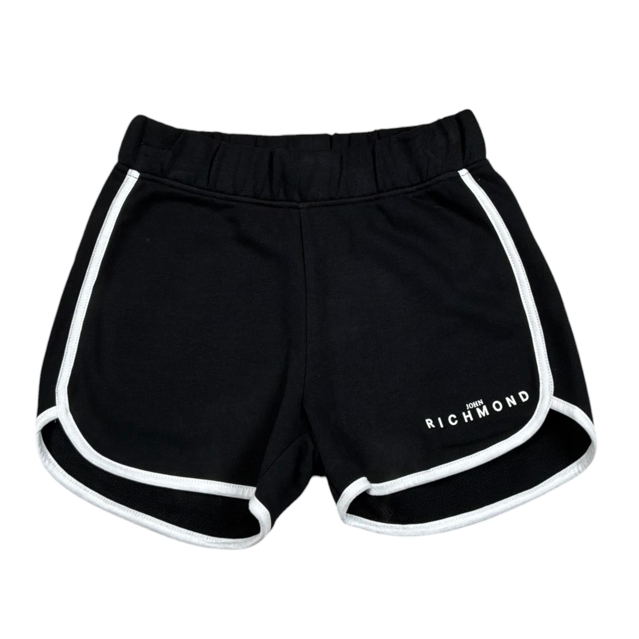 John Richmond Short Tinta Unita con Profili In Contrasto per Bambina RGP26202SH NERO JOHN RICHMOND 