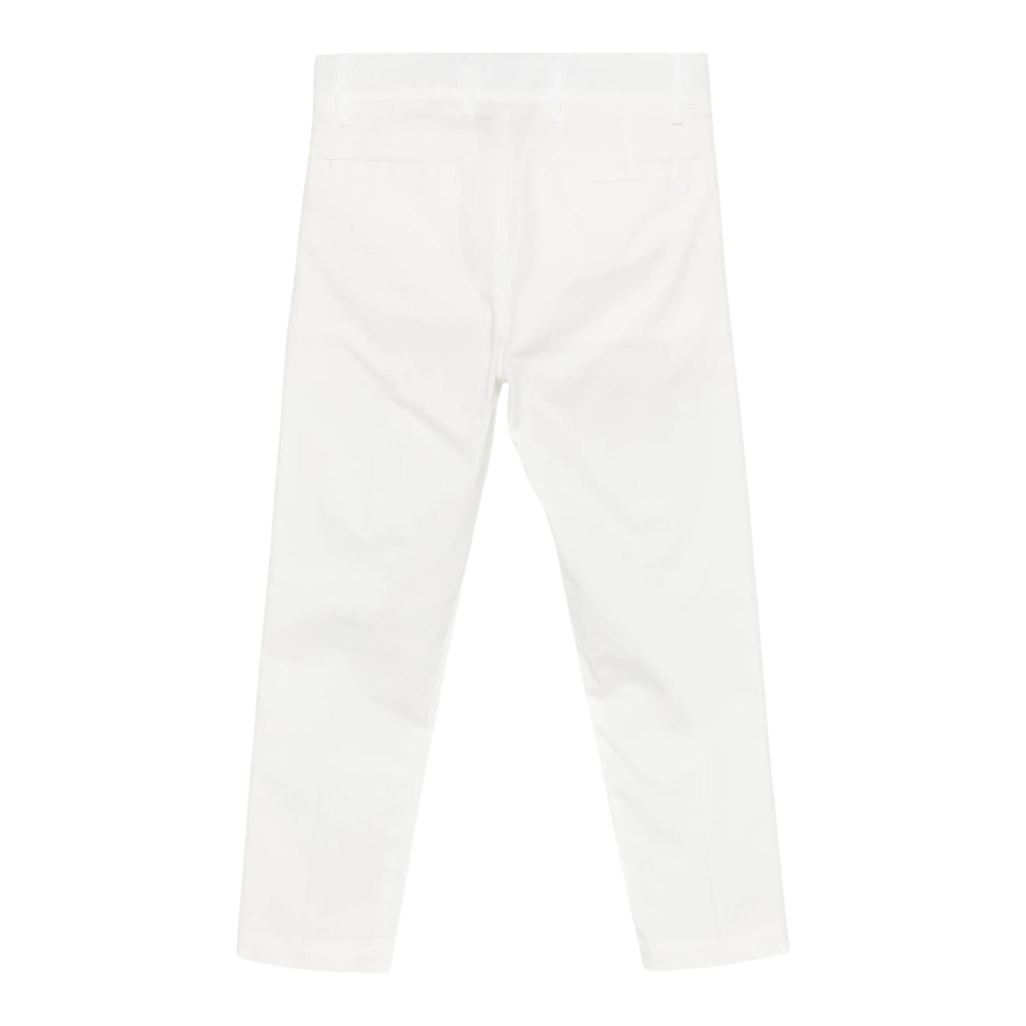 Fay Pantalone Tinta Unita con Girovita Regolabile per Bambino FW6P10 BIANCO FAY 
