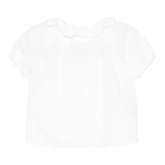 Teddy E Minou Camicia Mezza Manica Tinta Unita per Neonata E25CI008C6039 BIANCO TEDDY E MINOU 