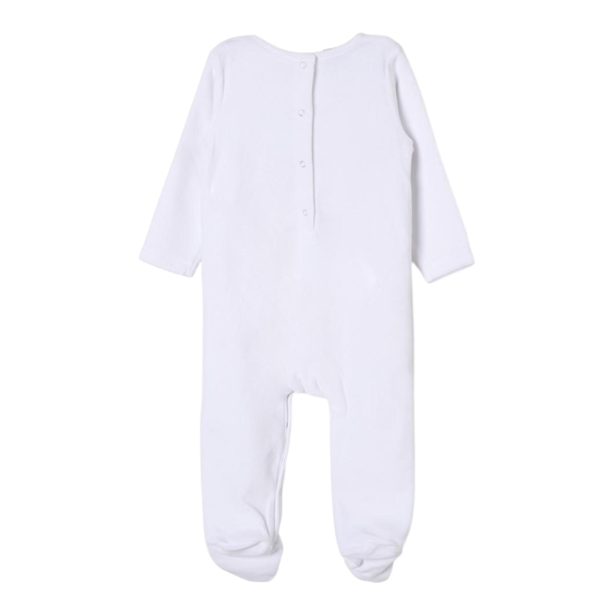 Dsquared2 Tutina Tinta Unita con Stampa per Neonato DQ2506 BIANCO DSQUARED2 