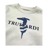 Trussardi Felpa Chiusa Girocollo Tinta Unita con Stampa per Bambino TBP26036FE PANNA TRUSSARDI 