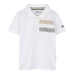 Boss Polo Mezza Manica Tinta Unita per Neonato J52100XX BIANCO BOSS 