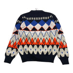 DANIELE ALESSANDRINI cardigan tinta unita con fantasia astratta Blu per Bambino 1231W00039 BLU DANIELE ALESSANDRINI 