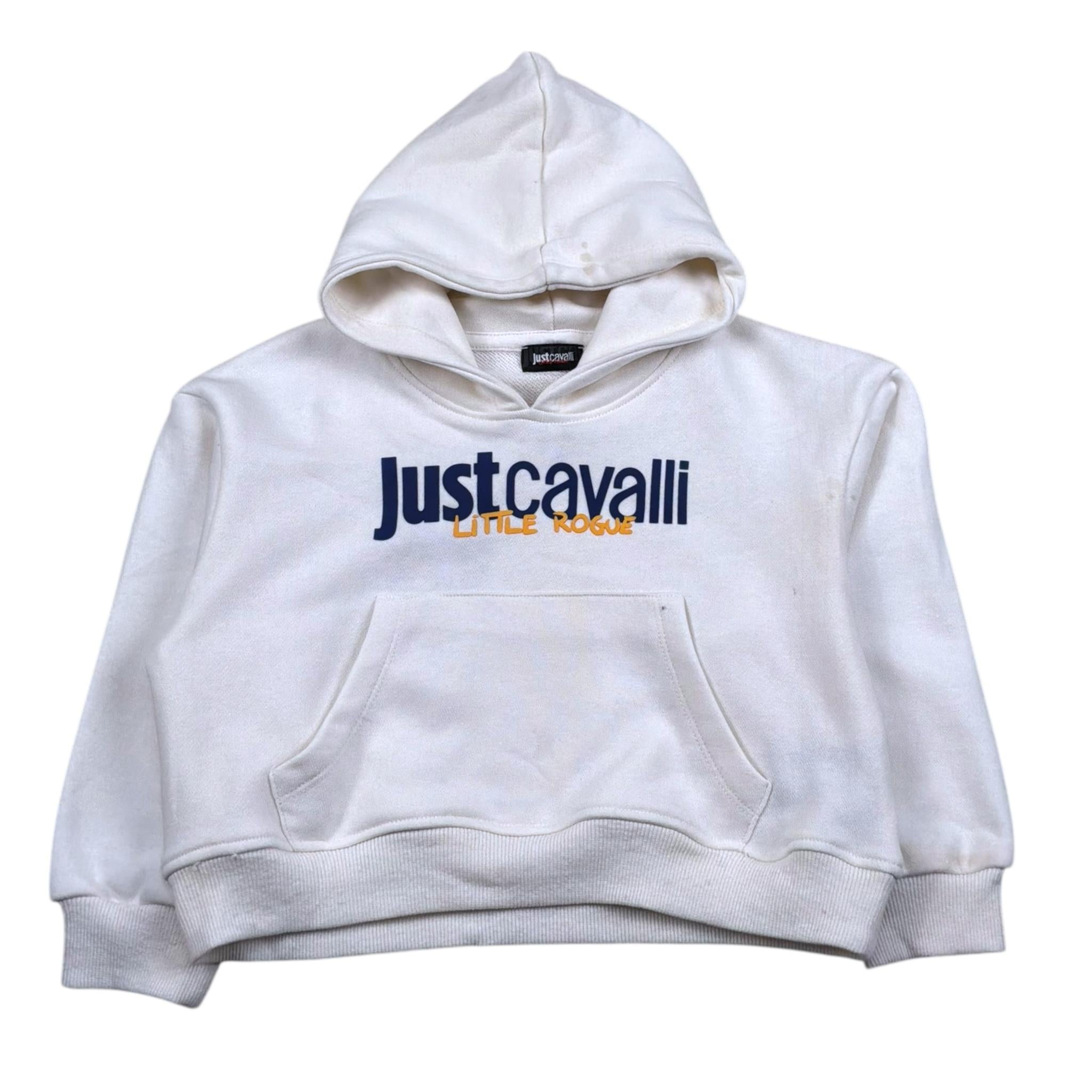Just Cavalli Felpa Chiusa con Cappuccio Tinta Unita con Logo per Neonato JIP26039FE PANNA JUST CAVALLI 