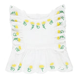 Stella Mccartney Camicia Giromanica Tinta Unita con Stampa per Bambina TU5A31 BIANCO STELLA McCARTNEY 