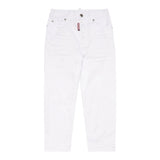 Dsquared2 Jeans Tinta Unita con 5 Tasche per Bambino DQ0501 BIANCO DSQUARED2 