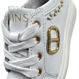 Twinset Sneakers Tinta Unita con Applicazioni E Zip per Neonata 251GCB014 BIANCO TWINSET 