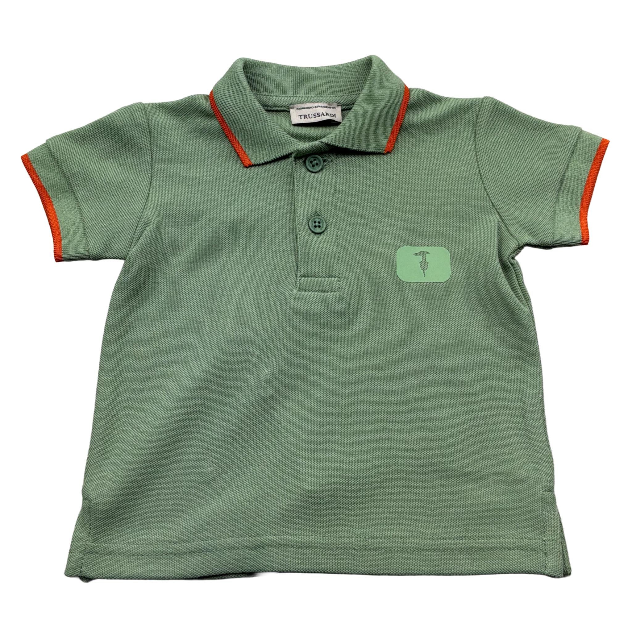 Trussardi Polo Mezza Manica Tinta Unita per Neonato TIP26045PO VERDE TRUSSARDI 