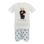 Ralph Lauren Completo 2 Pezzi Pigiama T-Shirt-Bermuda per Bambino 9P0142 BIANCO RALPH LAUREN 