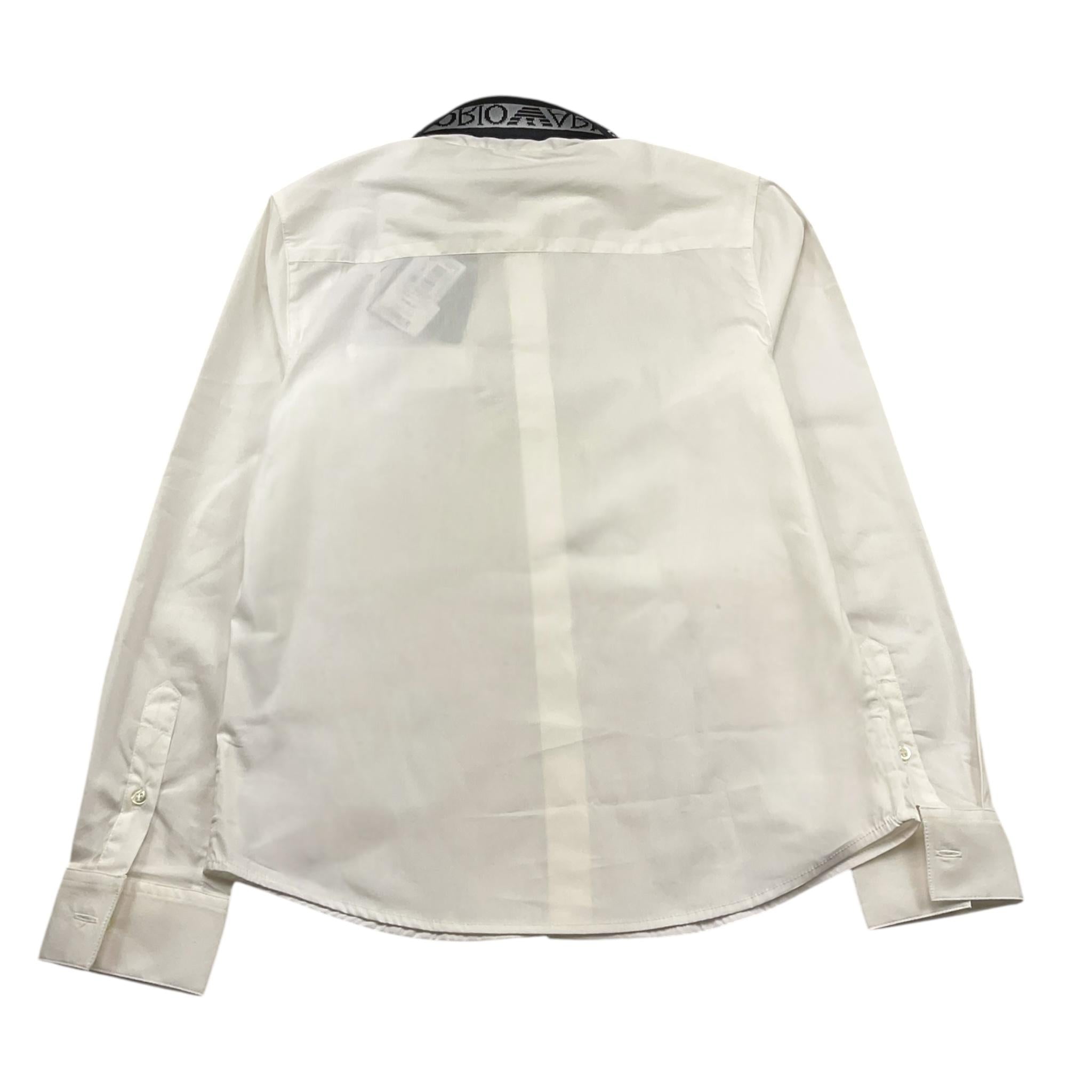 Emporio Armani Camicia Tinta Unita con Colletto In Contrasto per Bambino 6R4CJ5X BIANCO EMPORIO ARMANI 