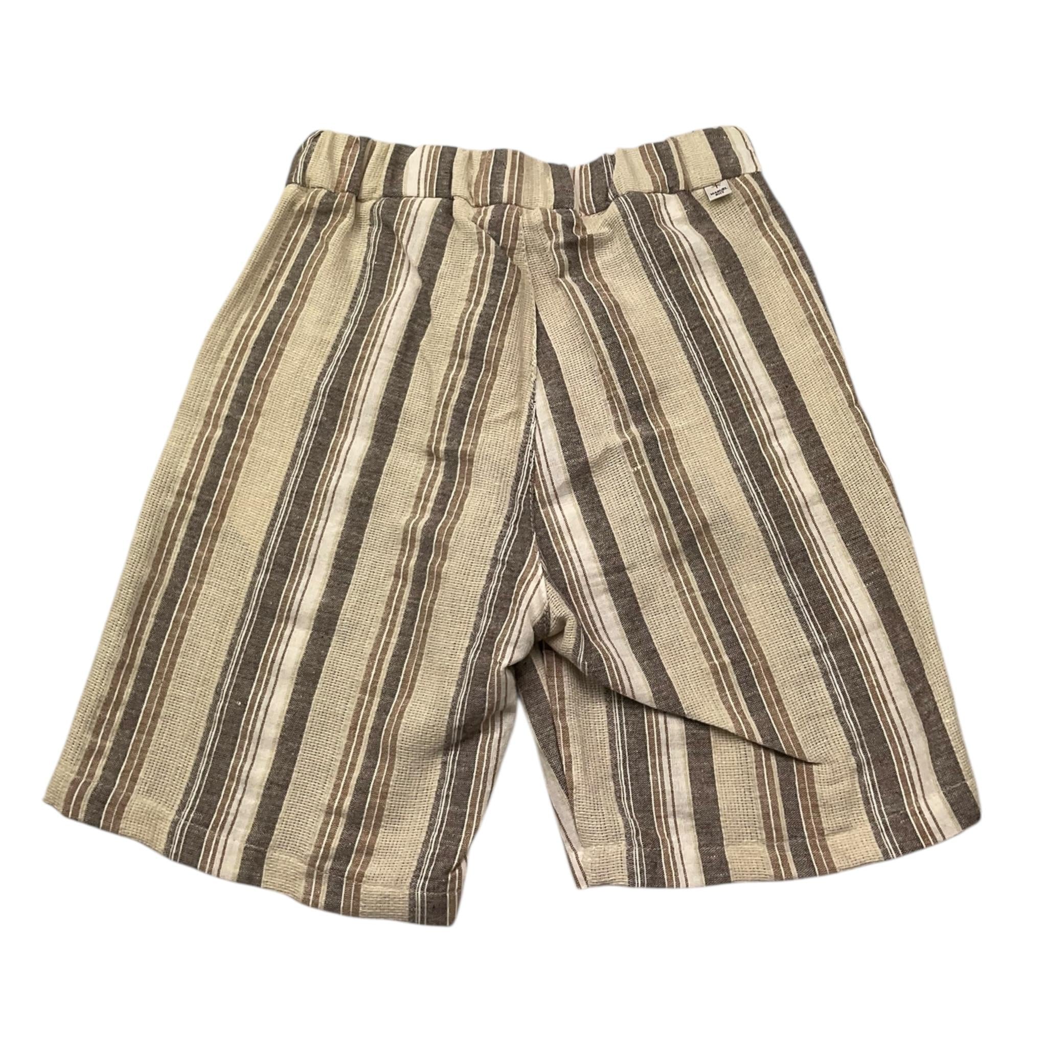 Manuel Ritz Bermuda Fantasia A Righe con Elastico In Vita per Bambino MR3052J BEIGE MANUEL RITZ 
