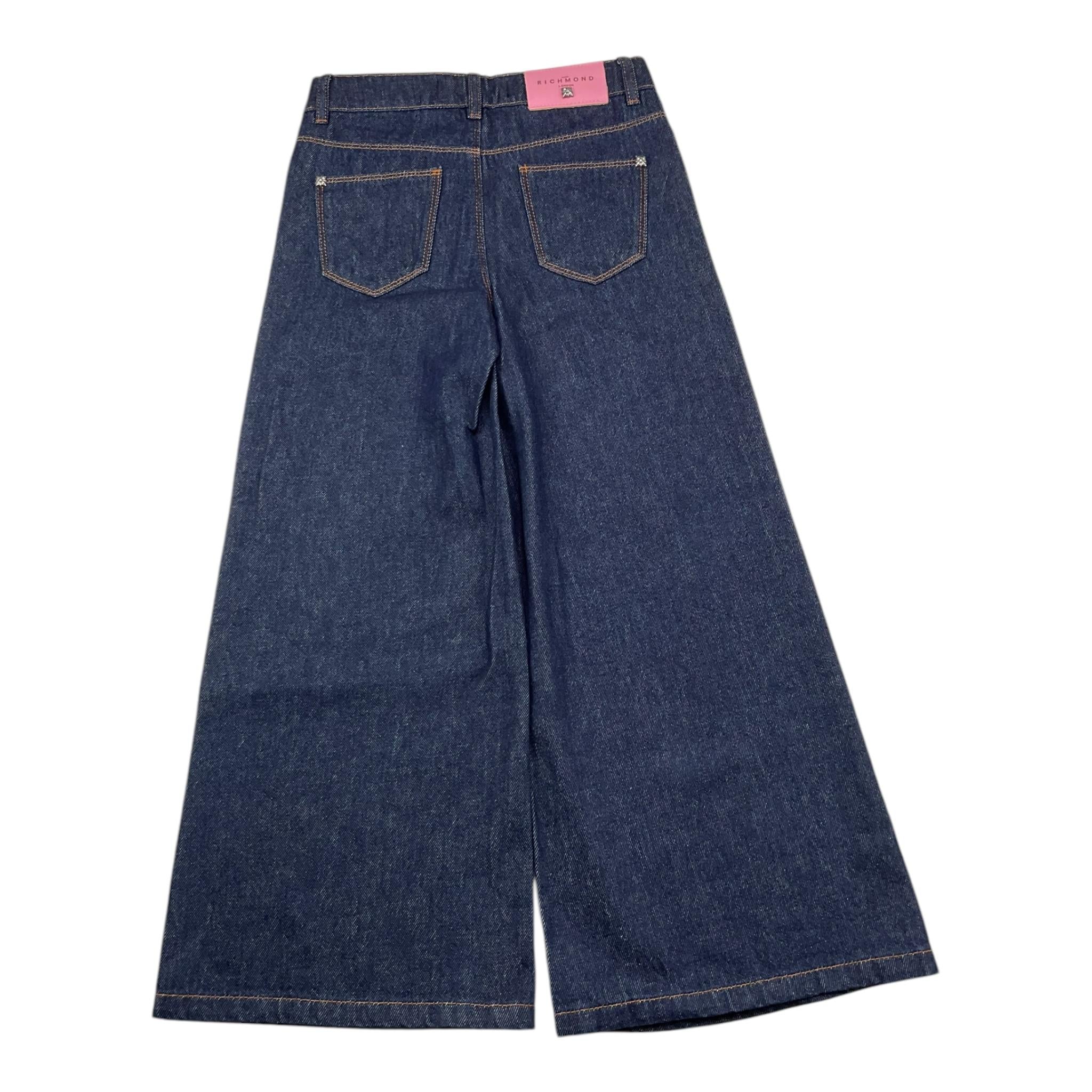 JOHN RICHMOND jeans tinta unita modello palazzo Blu per Bambina RGA25021JE BLU JOHN RICHMOND 