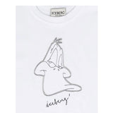 Iceberg T-Shirt Girocollo Tinta Unita con Stampa per Bambina TSICE5161J BIANCO ICEBERG 
