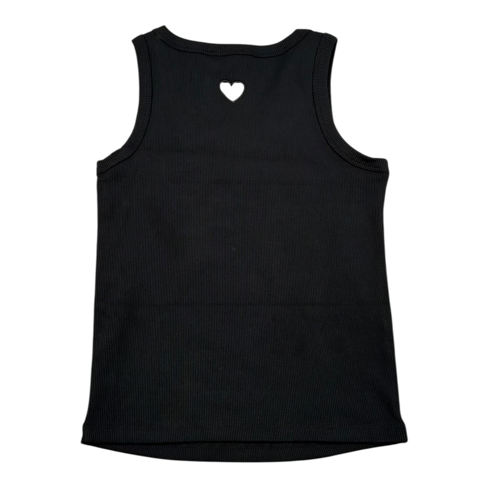 Liu Jo Canotta Tinta Unita con Traforo A Forma di Cuore per Bambina GA5199XXX NERO LIU JO 