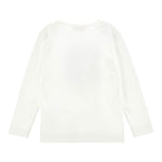 Monnalisa Shirt Girocollo Tinta Unita con Stampa per Bambina 19D612J BIANCO MONNALISA 