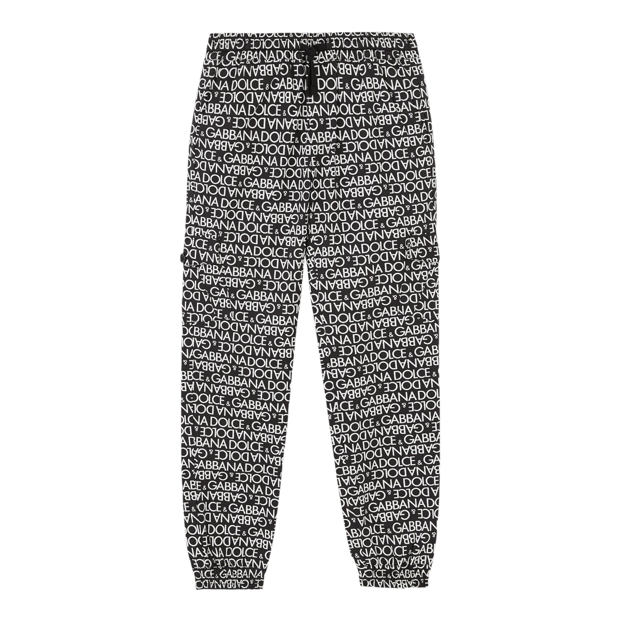 DOLCE & GABBANA pantalone tinta unita logato Nero per Bambino L44P13FSFM0 NERO DOLCE & GABBANA 