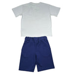 John Richmond Completo 2 Pezzi T-Shirt-Bermuda Bicolore per Bambino RBP26019CJ GRIGIO/BLU JOHN RICHMOND 