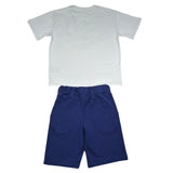 John Richmond Completo 2 Pezzi T-Shirt-Bermuda Bicolore per Bambino RBP26019CJ GRIGIO/BLU JOHN RICHMOND 