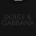 Dolce & Gabbana T-Shirt Girocollo Tinta Unita con Logo per Bambina JNDK NERO DOLCE & GABBANA 