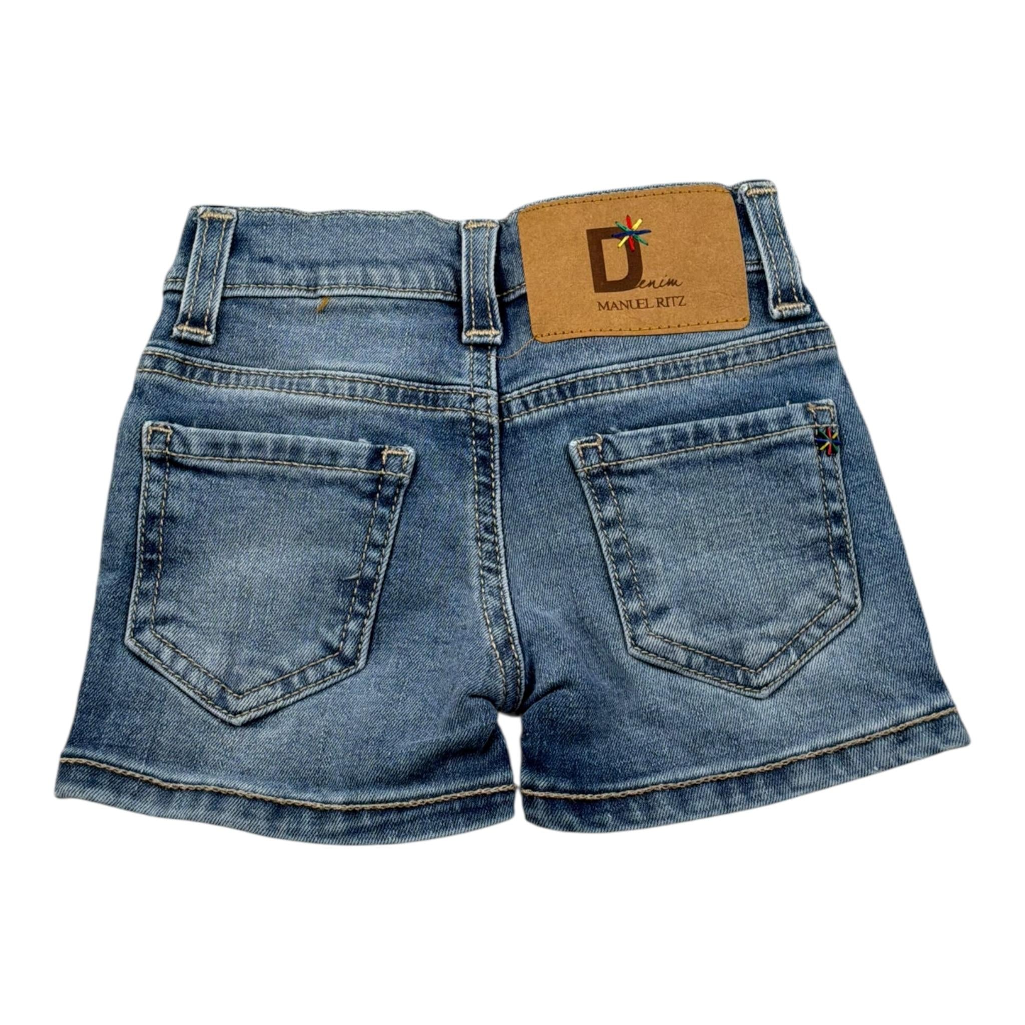 Manuel Ritz Bermuda In Denim Tinta Unita per Neonato MR2406 AZZURRO MANUEL RITZ 