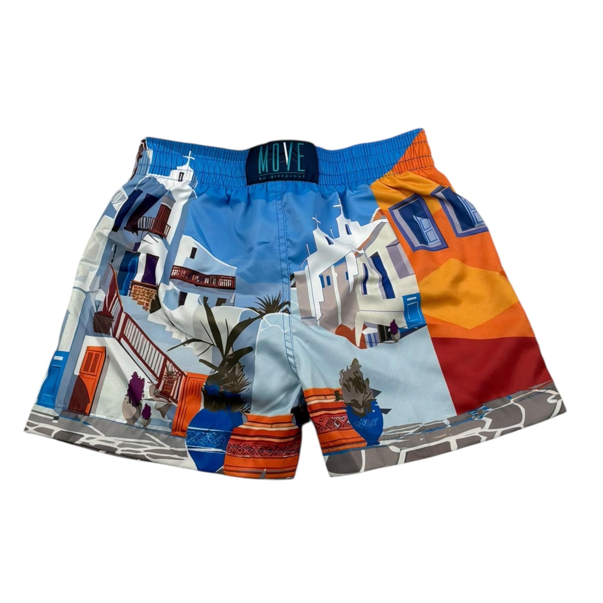 4Giveness Costume Modello Boxer Tinta Unita con Fantasia per Bambino GRECIA AZZURRO 4GIVENESS 