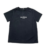 BALMAIN t-shirt girocollo tinta unita con stampa Nero per Neonato BV8611 NERO BALMAIN 