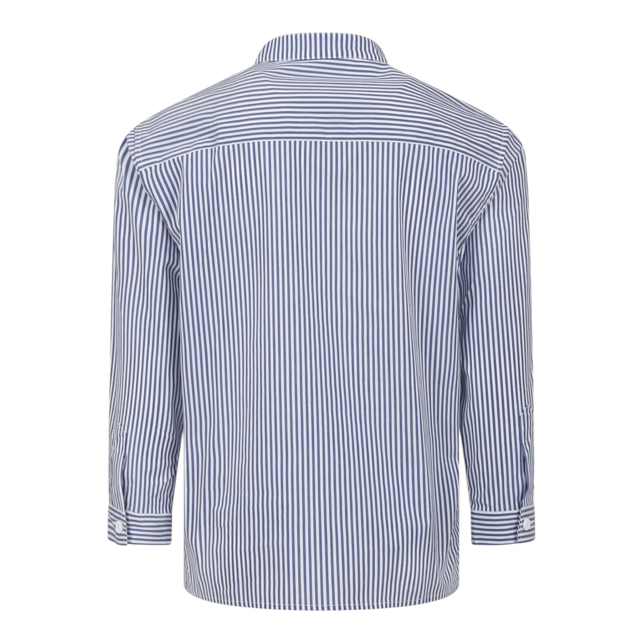 Dondup Camicia Tinta Unita con Fantasia A Righe per Bambino DMCA035 AZZURRO DONDUP 