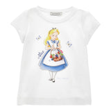 Monnalisa T-Shirt Girocollo Tinta Unita con Stampa per Neonata 11E622XXN BIANCO MONNALISA 