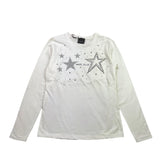 MARC ELLIS shirt girocollo tinta unita con brillantini Bianco per Bambina JMJTS15510 BIANCO MARC ELLIS 