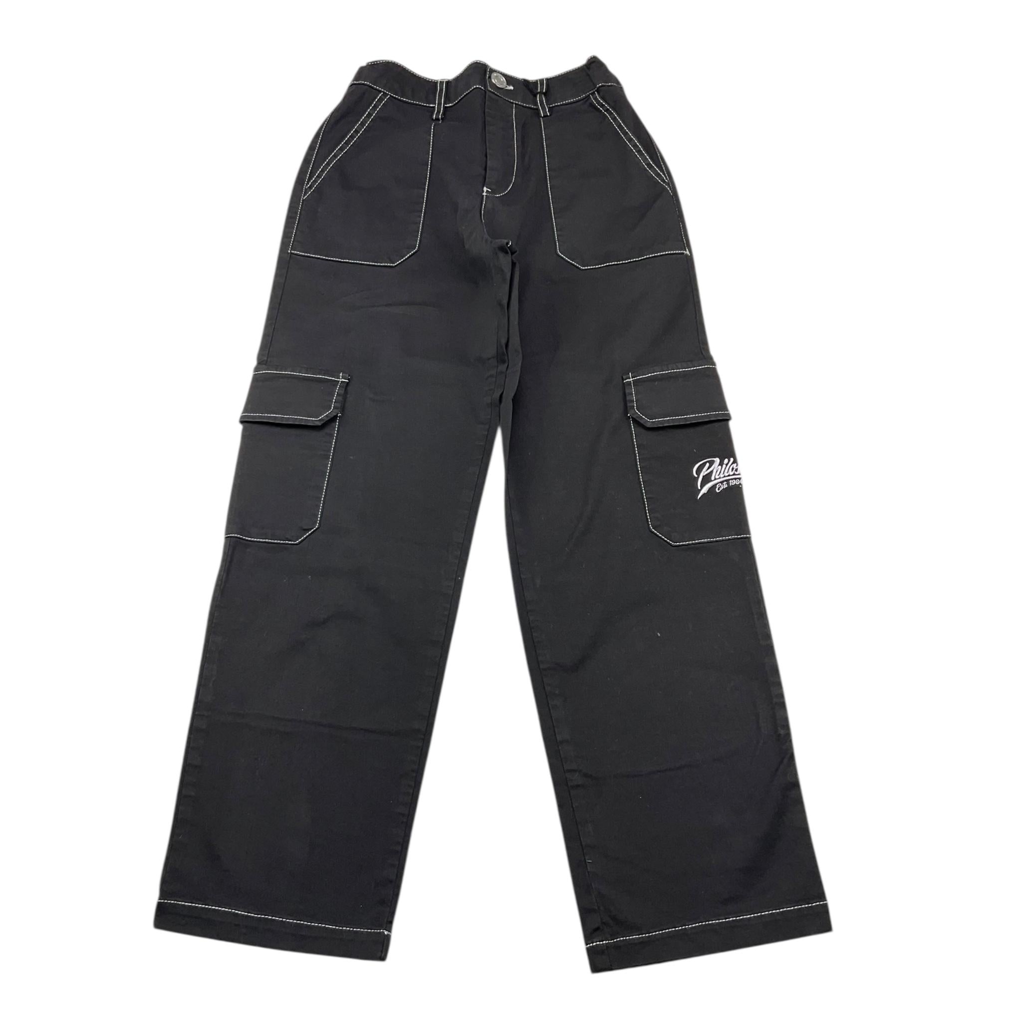 PHILOSOPHY pantalone tinta unita con girovita regolabile Nero per Bambina PFPA006 NERO PHILOSOPHY 