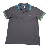 Suns68 Polo Mezza Manica Tinta Unita con Logo per Bambino CPA35310 GRIGIO SUNS68 