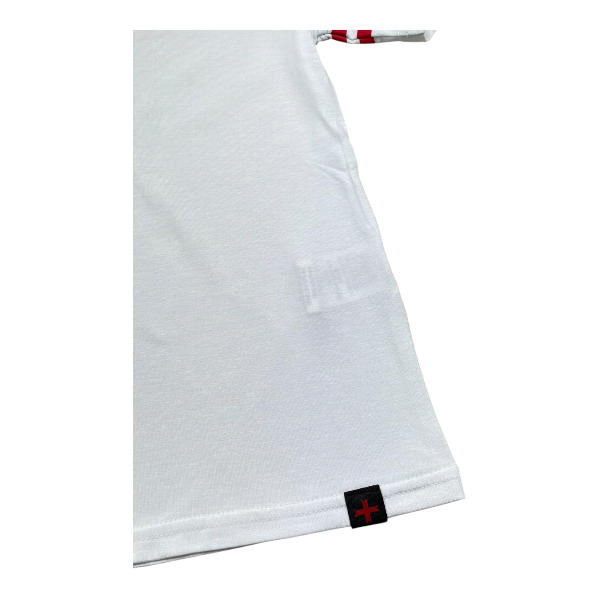 Zu+Elements T-Shirt Girocoll Tinta Unita con Logo per Bambino ZU316 BIANCO ZU+ELEMENTS 