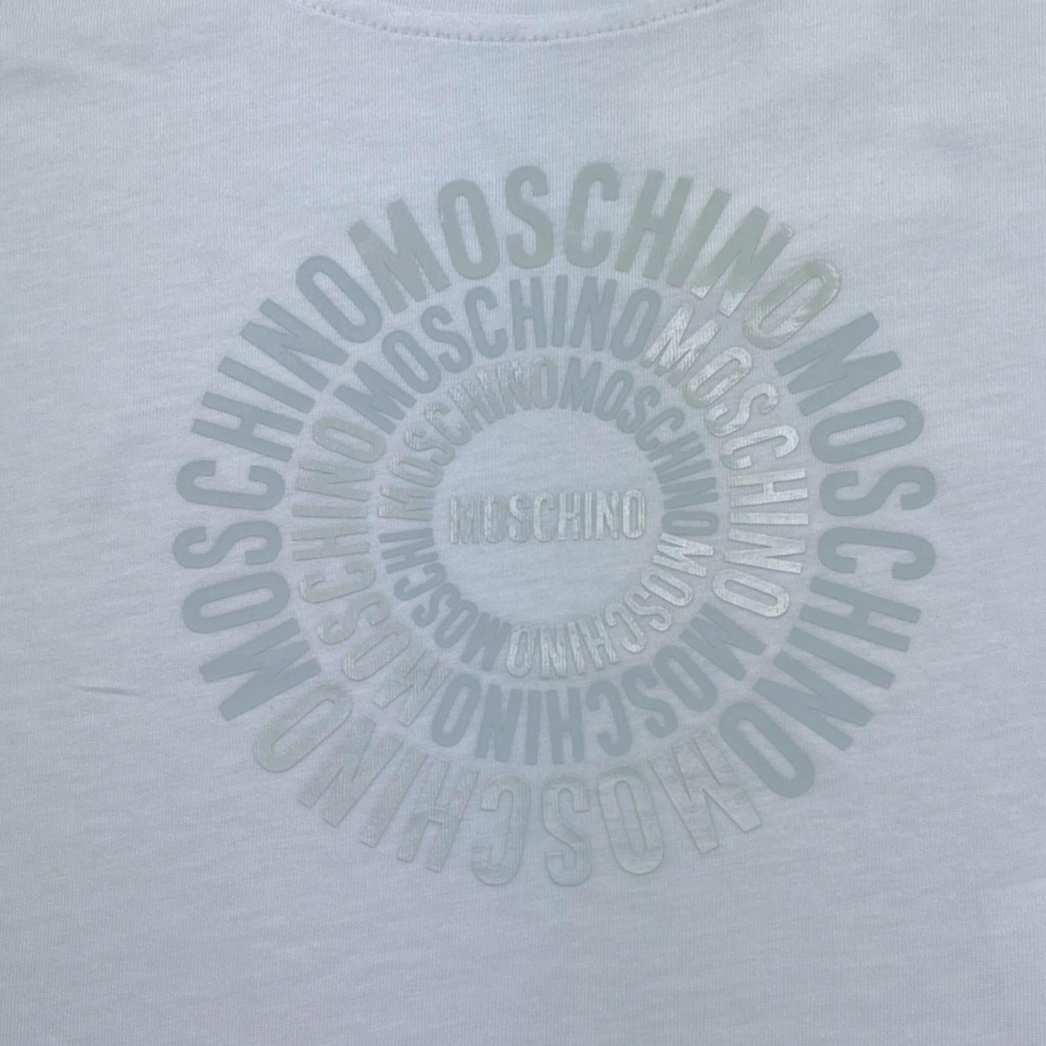 Moschino T-Shirt Girocollo Tinta Unita con Stampa per Bambina HDM070 BIANCO MOSCHINO 