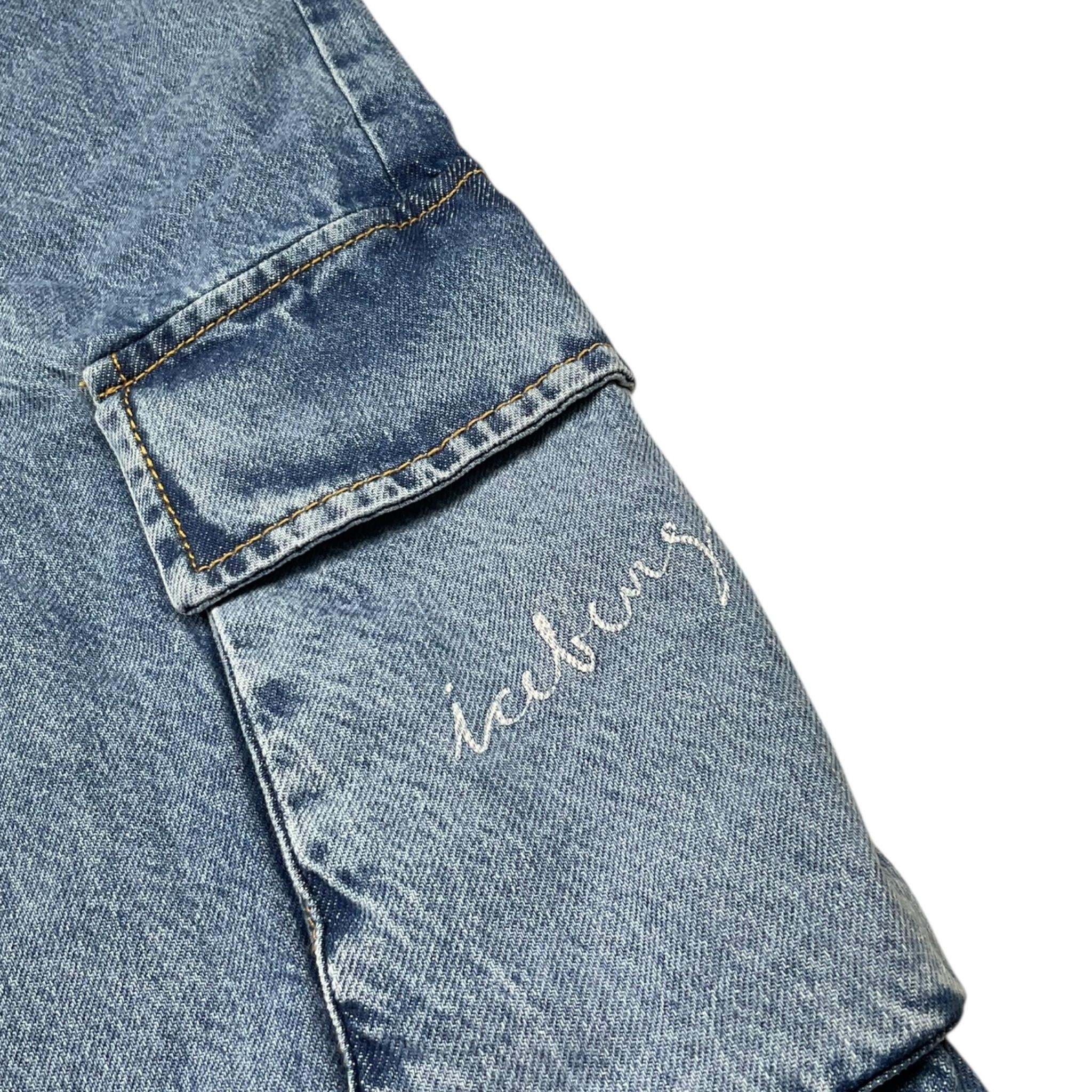 Iceberg Jeans Tinta Unita Modello Cargo per Bambina PTICE5150J BLU ICEBERG 