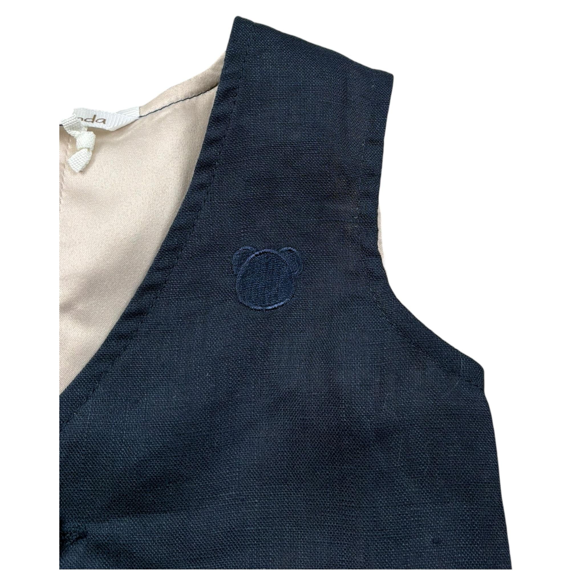 Mini Banda Gilet Tinta Unita per Neonato 326900 BLU MINI BANDA 