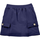 Monnalisa Gonna Tinta Unita con Elastico In Vita per Bambina 17E700 BLU MONNALISA 